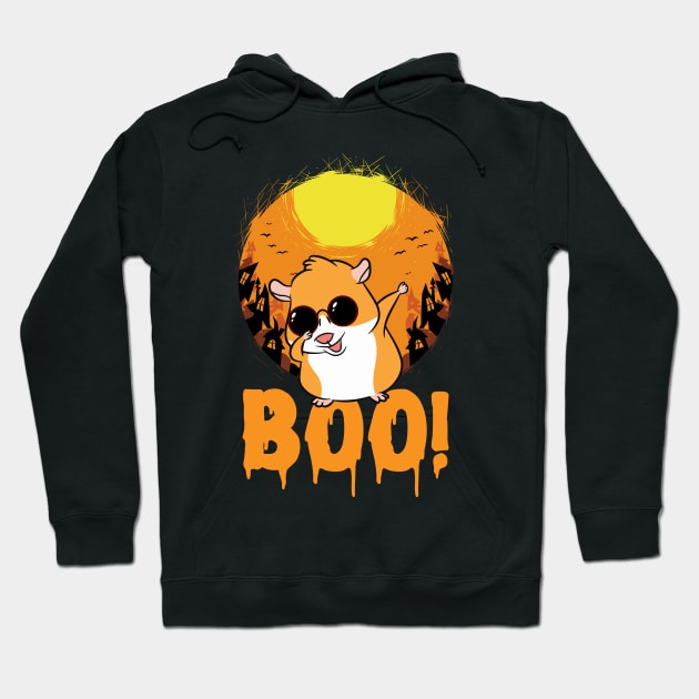 Boo Guinea Pig Halloween Hoodie by reginaturner